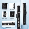 image:imageGSE Games amp Sports Expert 2x2 Deluxe Hard Billiard Pool Cue Stick Carrying Case Billiard Cue Case Billiards Accessories Several Colors AvailableDeluxe Oval  BlackWhite Star