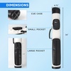 image:imageGSE Games amp Sports Expert 2x2 Deluxe Hard Billiard Pool Cue Stick Carrying Case Billiard Cue Case Billiards Accessories Several Colors AvailableDeluxe Oval  WhiteBlack