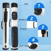 image:imageGSE Games amp Sports Expert 2x2 Deluxe Hard Billiard Pool Cue Stick Carrying Case Billiard Cue Case Billiards Accessories Several Colors AvailableDeluxe Oval  WhiteBlack