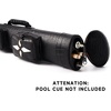 image:imageGSE Games amp Sports Expert 2x2 Deluxe Hard Billiard Pool Cue Stick Carrying Case Billiard Cue Case Billiards Accessories Several Colors AvailableDeluxe Oval  BlackWhite Star