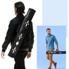 image:imageGSE Games amp Sports Expert 2x2 Deluxe Hard Billiard Pool Cue Stick Carrying Case Billiard Cue Case Billiards Accessories Several Colors AvailableDeluxe Oval  BlackWhite Star