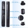 image:imageGSE Games amp Sports Expert 2x2 Deluxe Hard Billiard Pool Cue Stick Carrying Case Billiard Cue Case Billiards Accessories Several Colors AvailableOval  Black