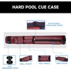 image:imageGSE Games amp Sports Expert 2x2 Deluxe Hard Billiard Pool Cue Stick Carrying Case Billiard Cue Case Billiards Accessories Several Colors AvailableOval  Burgundy