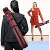 image:imageGSE Games amp Sports Expert 2x2 Deluxe Hard Billiard Pool Cue Stick Carrying Case Billiard Cue Case Billiards Accessories Several Colors AvailableOval  Burgundy