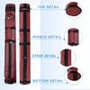 image:imageGSE Games amp Sports Expert 2x2 Deluxe Hard Billiard Pool Cue Stick Carrying Case Billiard Cue Case Billiards Accessories Several Colors AvailableOval  Burgundy