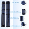 image:imageGSE Games amp Sports Expert 2x2 Deluxe Hard Billiard Pool Cue Stick Carrying Case Billiard Cue Case Billiards Accessories Several Colors AvailableOval  Blue