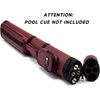 image:imageGSE Games amp Sports Expert 2x2 Deluxe Hard Billiard Pool Cue Stick Carrying Case Billiard Cue Case Billiards Accessories Several Colors AvailableOval  Burgundy