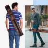 image:imageGSE Games amp Sports Expert 2x2 Deluxe Hard Billiard Pool Cue Stick Carrying Case Billiard Cue Case Billiards Accessories Several Colors AvailableOval  Brown