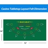 image:imageGSE Games amp Sports Expert 36 x 72 DoubleSided Casino Layout Felt Las Vegas Style Tabletop Mat for Parties Home Entertainment Poker Game NightBlackjackBaccarat