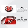 image:imageGSE Games amp Sports Expert 3Inch DoubleSided Casino Grade Clear Acrylic Poker Dealer Puck Button for Gambling Card Games Texas Hold em Poker Nights Tournaments2Pack BlackWhite  Clear Acrylic