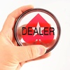 image:imageGSE Games amp Sports Expert 3Inch DoubleSided Casino Grade Clear Acrylic Poker Dealer Puck Button for Gambling Card Games Texas Hold em Poker Nights Tournaments1Pack