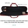 image:imageGSE Games amp Sports Expert 3x4 Soft Pool Cue Case Billiard Pool Cue Stick Carrying Bag  Holds 3 Butts and 4 Shafts Several Colors AvailableBurgundy