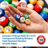image:imageGSE Games amp Sports Expert 78Inch Bingo Balls MultiColor Replacement Bingo Game Balls with Easy Read Window for Parties Prize RafflesMulticolor Balls  Black Board