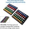 image:imageGSE Games amp Sports Expert 78Inch Bingo Balls MultiColor Replacement Bingo Game Balls with Easy Read Window for Parties Prize RafflesMulticolor Balls  Black Board