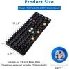 image:imageGSE Games amp Sports Expert 78Inch Bingo Balls Solid Wooden Replacement Bingo Game Balls for Parties Prize RafflesMulticolor Balls  Black Board