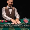 image:imageGSE Games amp Sports Expert Acrylic Discard Trays Casino Grade Discard Holder Trays for Blackjack Bridge Playing Cards Holds 6 Decks of Cards2  Deck