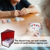 image:imageGSE Games amp Sports Expert Acrylic Discard Trays Casino Grade Discard Holder Trays for Blackjack Bridge Playing Cards Holds 6 Decks of Cards6  Deck Red