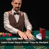 image:imageGSE Games amp Sports Expert Acrylic Discard Trays Casino Grade Discard Holder Trays for Blackjack Bridge Playing Cards Holds 6 Decks of Cards6  Deck Red