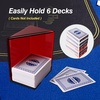 image:imageGSE Games amp Sports Expert Acrylic Discard Trays Casino Grade Discard Holder Trays for Blackjack Bridge Playing Cards Holds 6 Decks of Cards6  Deck Red