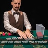 image:imageGSE Games amp Sports Expert Acrylic Discard Trays Casino Grade Discard Holder Trays for Blackjack Bridge Playing Cards Holds 6 Decks of Cards8  Deck