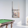 image:imageGSE Games amp Sports Expert Billiard Cue Stick Hanging Wall Mounting Rack Only Holds 6 Pool Cue Sticks Billiard Ball Racks and Full Set of Pool Balls Silver Mist