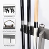 image:imageGSE Games amp Sports Expert Billiard Cue Stick Hanging Wall Mounting Rack Only Holds 6 Pool Cue Sticks Billiard Ball Racks and Full Set of Pool Balls Silver Mist