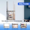 image:imageGSE Games amp Sports Expert Billiard Cue Stick Hanging Wall Mounting Rack Only Holds 6 Pool Cue Sticks Billiard Ball Racks and Full Set of Pool Balls Silver Mist