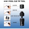 image:imageGSE Games amp Sports Expert Billiard Pool Cue Tip Tool Stick ScufferShaperAeratorJoint Protector Tool Billiard Accessories3in1 Tool with 3810 Joint Protector