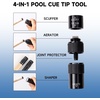 image:imageGSE Games amp Sports Expert Billiard Pool Cue Tip Tool Stick ScufferShaperAeratorJoint Protector Tool Billiard Accessories3in1 Tool with 51618 Joint Protector