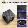 image:imageGSE Games amp Sports Expert Billiard Pool Cue Tip Tool Stick ScufferShaperAeratorJoint Protector Tool Billiard AccessoriesBlack 5in1 Cube Tool