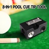 image:imageGSE Games amp Sports Expert Billiard Pool Cue Tip Tool Stick ScufferShaperAeratorJoint Protector Tool Billiard AccessoriesBlack 8in1 Tool