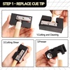 image:imageGSE Games amp Sports Expert Billiard Pool Cue Tip Tool Stick ScufferShaperAeratorJoint Protector Tool Billiard AccessoriesBlack 8in1 Tool
