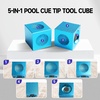 image:imageGSE Games amp Sports Expert Billiard Pool Cue Tip Tool Stick ScufferShaperAeratorJoint Protector Tool Billiard AccessoriesBlue 5in1 Cube Tool
