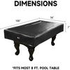 image:imageGSE Games amp Sports Expert Billiard Table Covers 789 Waterproof amp Tearproof Heavy Duty Leatherette Pool Table Cover Several Colors AvailableBlack  8ft
