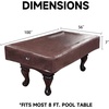image:imageGSE Games amp Sports Expert Billiard Table Covers 789 Waterproof amp Tearproof Heavy Duty Leatherette Pool Table Cover Several Colors AvailableBrown  8ft