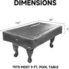 image:imageGSE Games amp Sports Expert Billiard Table Covers 789 Waterproof amp Tearproof Heavy Duty Leatherette Pool Table Cover Several Colors AvailableGrey  9ft