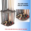 image:imageGSE Games amp Sports Expert Billiards Pool Stick Holder Only CornerStyle Floor Stand Billiard Cue Racks with Score Counters Holds 8 Pool Cue Sticks and a Full Set of Balls Silver Mist