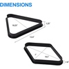 image:imageGSE Games amp Sports Expert Black Plastic Billiard Pool Ball 8Ball Triangle Racks  9Ball Diamond Pool Ball Racks Fit Standard 214 Billiard Pool BallsTriangle  Diamond Racks