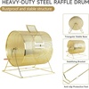 image:imageGSE Games amp Sports Expert Brass Raffle Ticket Drum Gold Spinning Raffle Cage Lottery Drawing Box for Raffles Giveaways Fundraisers and Events Available in Small Medium Large JumboJumbo  Holds 15 000 Tickets