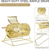 image:imageGSE Games amp Sports Expert Brass Raffle Ticket Drum Gold Spinning Raffle Cage Lottery Drawing Box for Raffles Giveaways Fundraisers and Events Available in Small Medium Large JumboSmall  Holds 2 000 Tickets