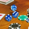 image:imageGSE Games amp Sports Expert Casino Dice Game AAA Grade 19mm Pro Vegas Style Craps Dice Set of 5 with Razor Sharp Edges amp Matching Serialized Numbers for RPG Dice Stacking Yahtzee Dice GamesBlue