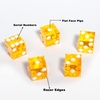 image:imageGSE Games amp Sports Expert Casino Dice Game AAA Grade 19mm Pro Vegas Style Craps Dice Set of 5 with Razor Sharp Edges amp Matching Serialized Numbers for RPG Dice Stacking Yahtzee Dice GamesYellow