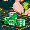 image:imageGSE Games amp Sports Expert Casino Dice Game AAA Grade 19mm Pro Vegas Style Craps Dice Set of 5 with Razor Sharp Edges amp Matching Serialized Numbers for RPG Dice Stacking Yahtzee Dice GamesGreen