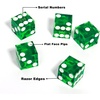 image:imageGSE Games amp Sports Expert Casino Dice Game AAA Grade 19mm Pro Vegas Style Craps Dice Set of 5 with Razor Sharp Edges amp Matching Serialized Numbers for RPG Dice Stacking Yahtzee Dice GamesGreen