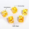 image:imageGSE Games amp Sports Expert Casino Dice Game AAA Grade 19mm Pro Vegas Style Craps Dice Set of 5 with Razor Sharp Edges amp Matching Serialized Numbers for RPG Dice Stacking Yahtzee Dice GamesYellow