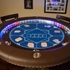 image:imageGSE Games amp Sports Expert Casino Texas Holdem Poker Tabletop Layout Mat NonSlip Rubber Texas Holdem Table Top for FamilyFriends Parties Casino Night47 X 47 Texas Holdem Layout Mat