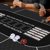 image:imageGSE Games amp Sports Expert Casino Texas Holdem Poker Tabletop Layout Mat NonSlip Rubber Texas Holdem Table Top for FamilyFriends Parties Casino Night70 X 35 Texas Holdem Layout Mat