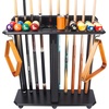 image:imageGSE Games amp Sports Expert CornerStyle Floor Stand Billiard Pool Cue Racks with Score Counters Holds Pool Cue Sticks Balls Set Ball RacksBlack