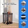image:imageGSE Games amp Sports Expert CornerStyle Floor Stand Billiard Pool Cue Racks with Score Counters Holds Pool Cue Sticks Balls Set Ball RacksBlack