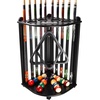 image:imageGSE Games amp Sports Expert CornerStyle Floor Stand Billiard Pool Cue Racks with Score Counters Holds Pool Cue Sticks Balls Set Ball RacksBlack